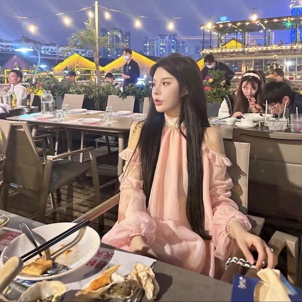 SuhaoBlus Sifon Wanita, Baju Atasan Wanita Aprikot Perancis Lengan Panjang Perlindungan Matahari, At