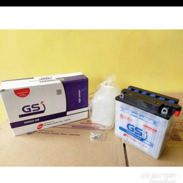 Terlaris Aki Motor Mio Sporty Gs Astra Gm5Z-3B Premium Kit Aki Basah Asli