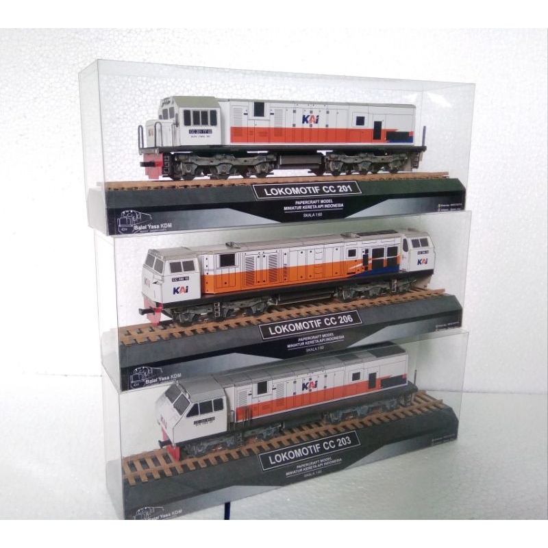 papercraft miniatur kereta api indonesia