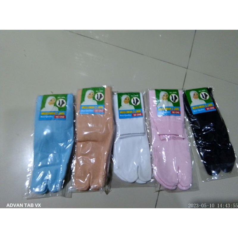 Kaos kaki Jempol wanita cewek polos motif warna coklat hitam putih biru pink random Grosir Harga Lusinan (12pcs)