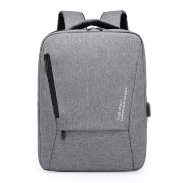 Tas ransel TAS PRIA / RANSEL PRIA DENGAN USB CHARGER DAN TEMPAT LAPTOP - Abu-abu(L2N9) tas ransel pr