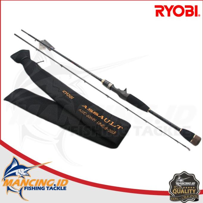 Gratis Ongkir Joran Pancing Ryobi Assault ASTC-60MH (Fuji) Fishing Rod Casting Kualitas Terbaik (mc00gs)