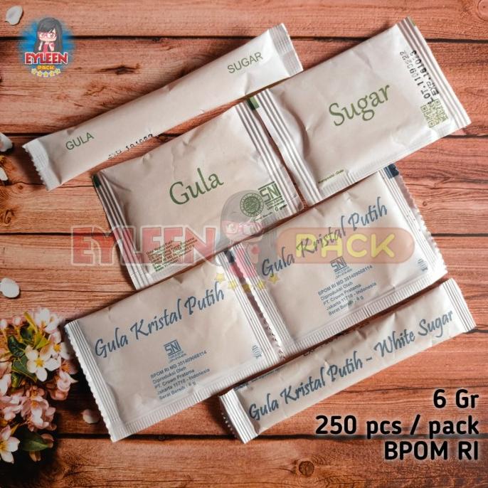 

/////] White Sugar Sachet / Gula Putih Sachet isi 250 pcs Gula Hotel Sachet