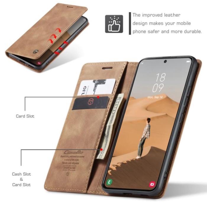 Caseme Samsung S21 S21 PLUS ULTRA Casing Flip Cover Leather Wallet