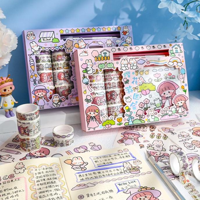 

Stiker 1 Set Box Premium Karakter Lucu + Roll Stiker + Pisau Cutter