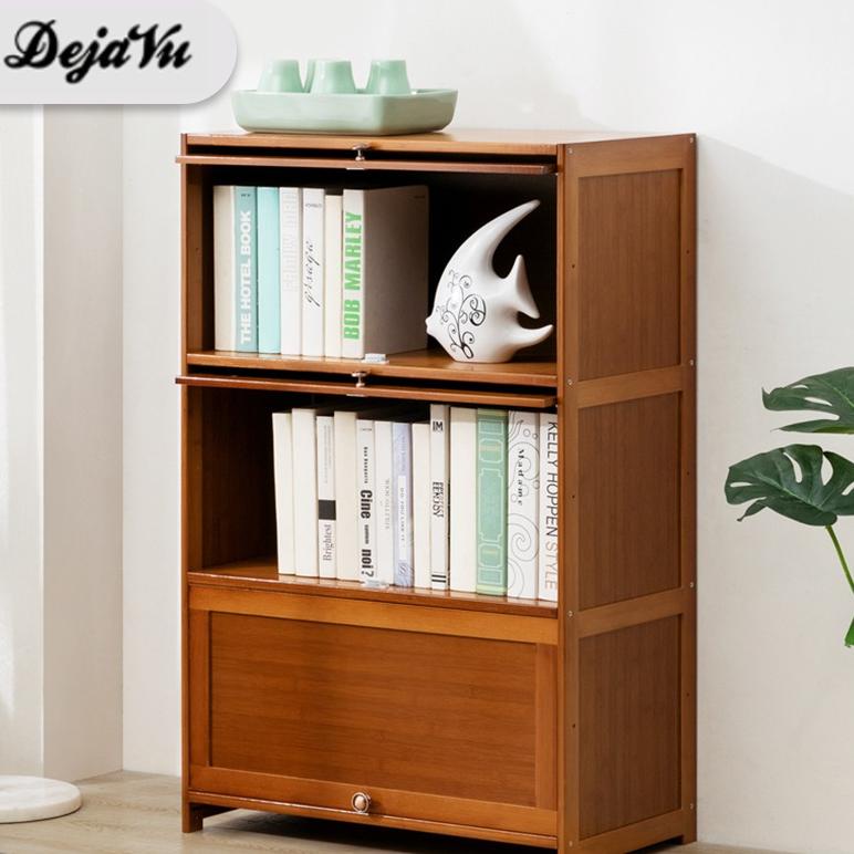 Dejavu Rak Buku Kayu Susun Serbaguna Rak Minimalis Rak Portable Lemari Buku Tempat Buku Rak Dapur Le