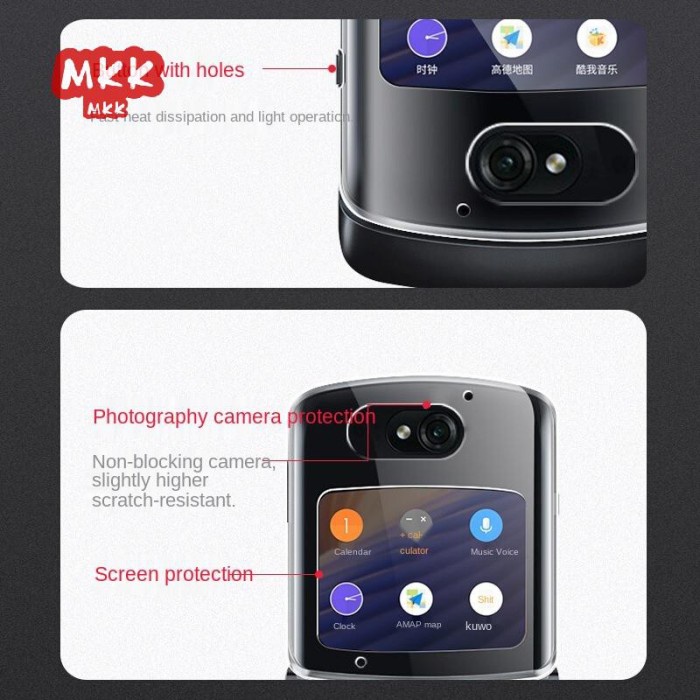 TERBARU Hard Case Hp Transparan Anti Jatuh Bisa Dilipat Untuk Motorola Razr