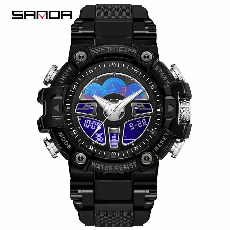 Edisi Terlaris Jam Tangan Sanda Dualtime Original Waterproof Kuarsa Pria Style