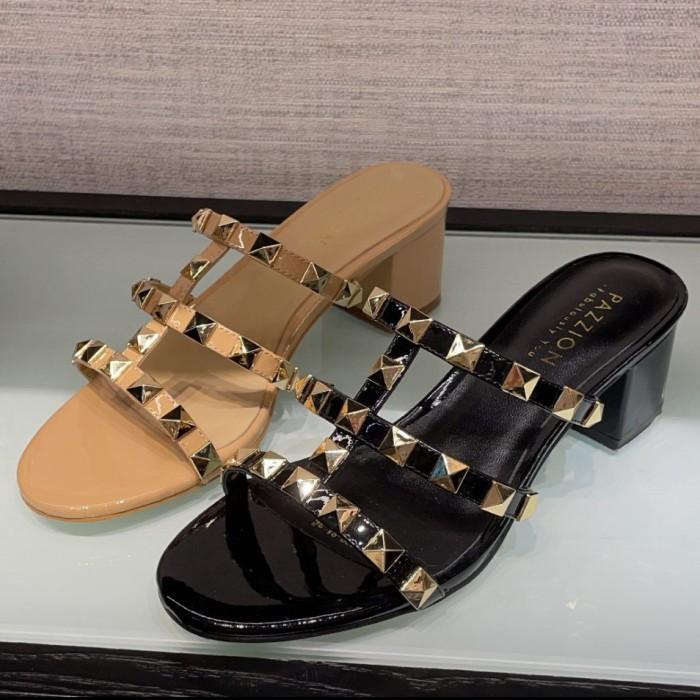 Terlaris Po Pazzion Studded Slide Sandals Original Authentic