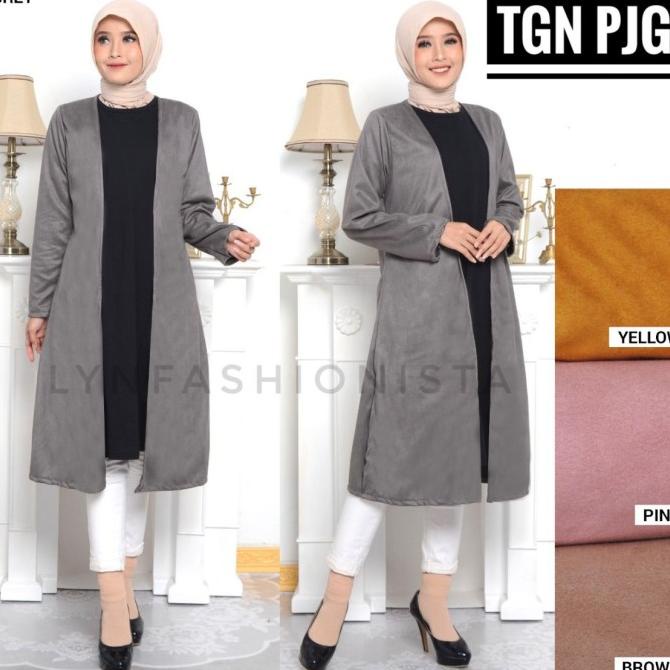 LONG CARDIGAN WANITA MUSLIMAH/OUTER JUMBO PREMIUM/RARA