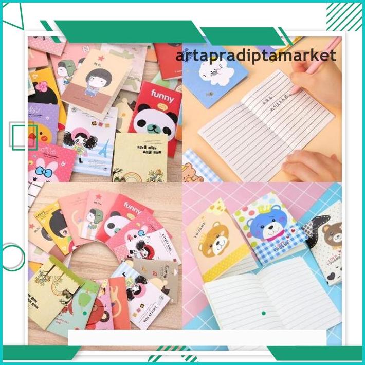 

BUKU TULIS MINI KARTON KARAKTER LUCU NOTE BOOK CARTOON MINI NOTEBOOK !