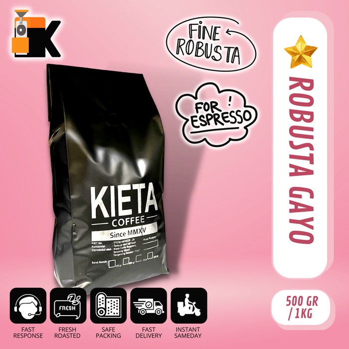 

TERBARU Kopi Fine Robusta Aceh Gayo by Kieta Coffee 1000gr - Biji Kopi /KOPI EUBE/KOPI KAPAL