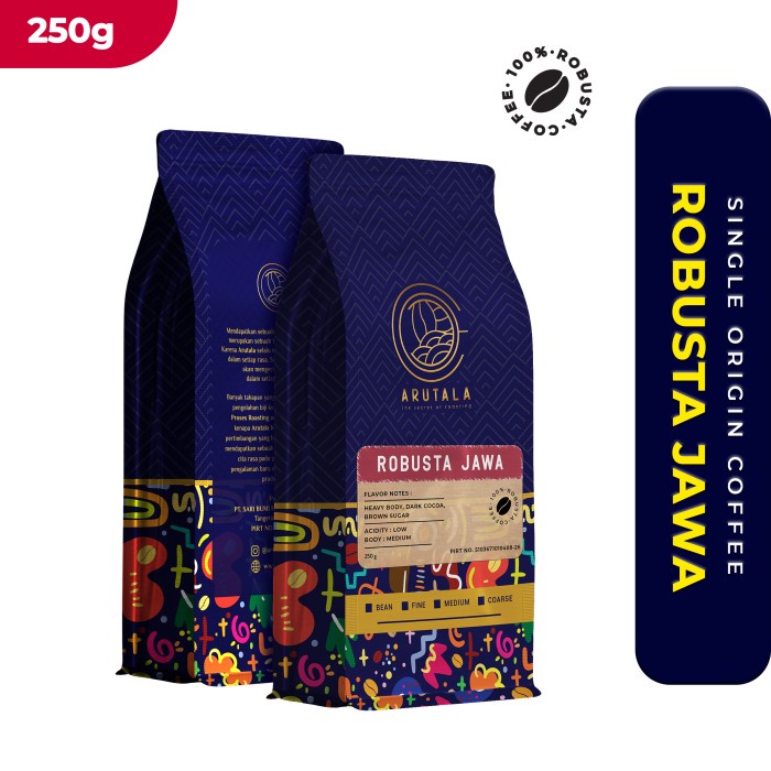 

Sale ARUTALA Kopi Robusta Jawa Java Coffee Indonesia 250 gram /KOPI EUBE/KOPI KAPAL