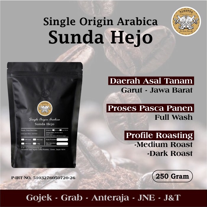 

TERLARIS KOPI ARABIKA SUNDA HEJO 250GR BIJI / BUBUK PREANGER ARABICA COFFEE /KOPI EUBE/KOPI KAPAL