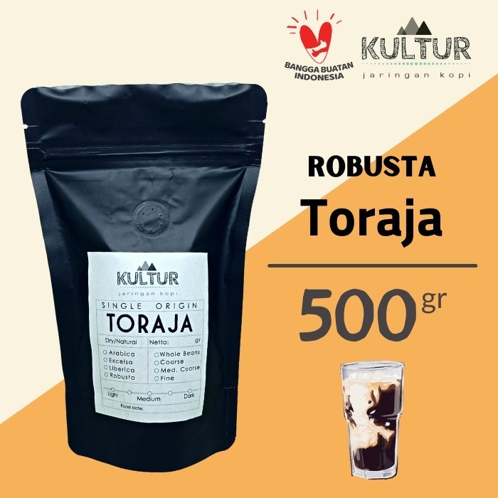 

BISA COD BIJI KOPI COFFEE BEAN KOPI GILING BUBUK ROBUSTA TORAJA KALOSI 500GR /KOPI EUBE/KOPI KAPAL