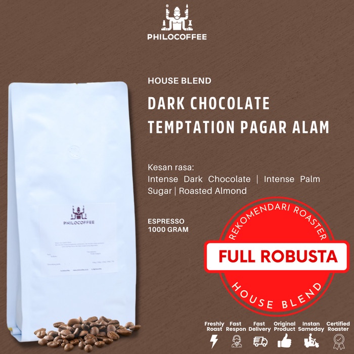 

Discount Kopi Dark Chocolate Temptation Pagar Alam Fine Robusta 1 Kg /KOPI EUBE/KOPI KAPAL