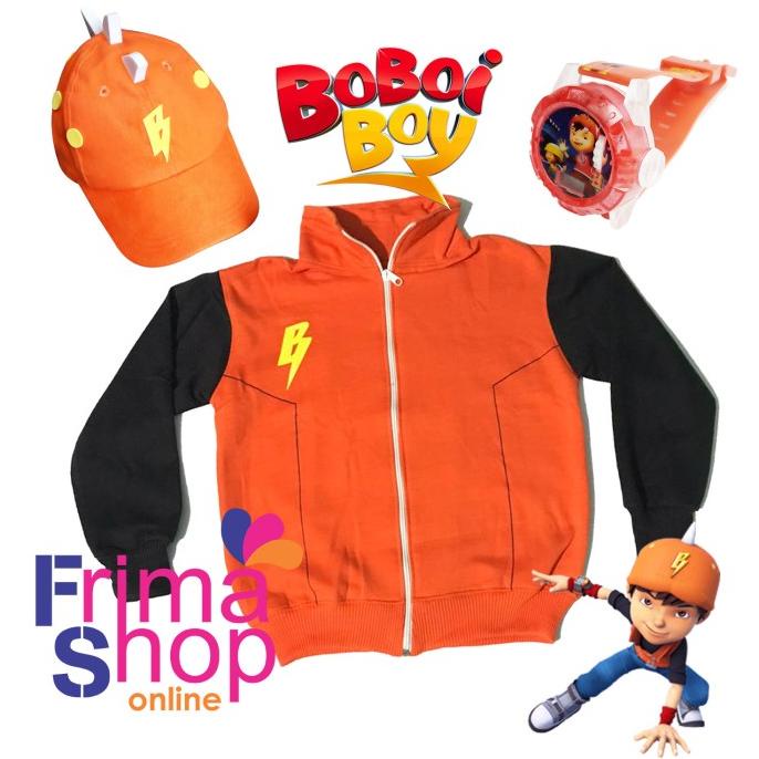 TOPI + JAM TANGAN + JAKET SWEATER BOBOIBOY GALAXY