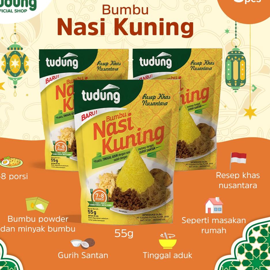

Diskon | FG2 | Tudung Bumbu Nasi Kuning Instan 55gr Bundling isi 3