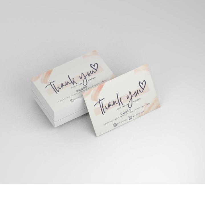 

Sale 6.6 | FG2 | (100pcs) Kartu Terima Kasih | Thank You Card Online Shop | Custom