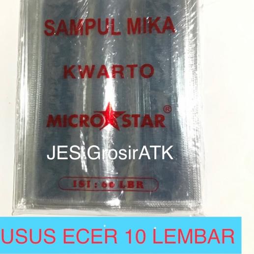 

6.6 Sale | TD4 | [ECER] Sampul Buku Plastik Mika Kwarto (10 lembar)