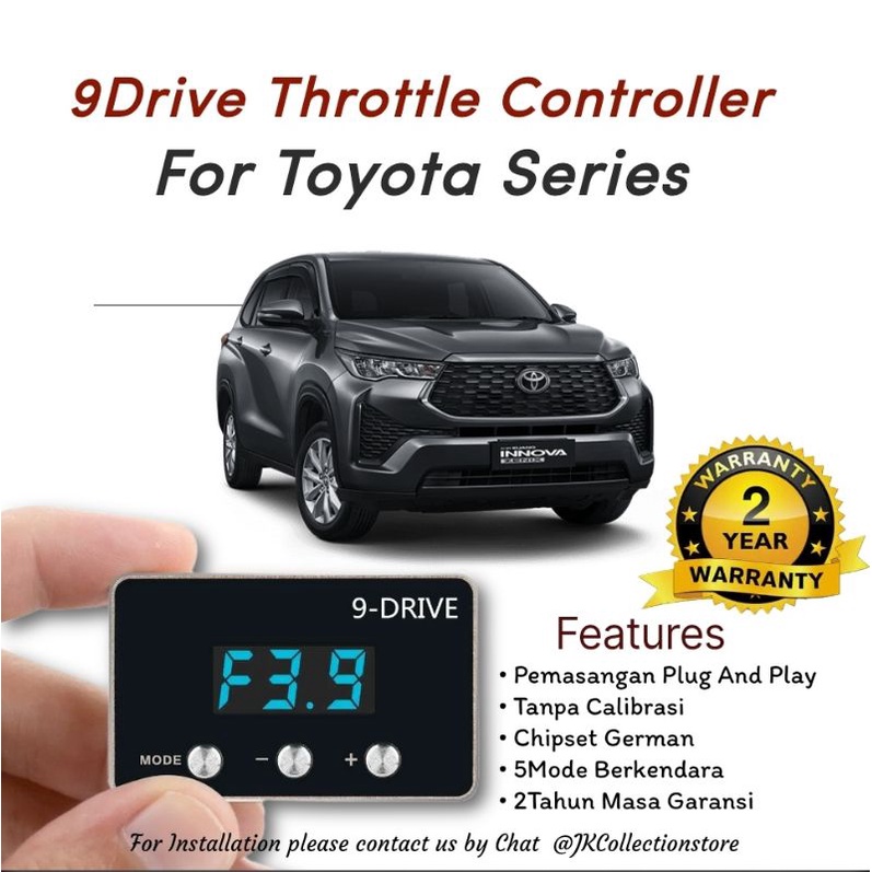 9 Drive Throttle Controller Toyota Innova Zenix Series Remap Piggyback 9Drive