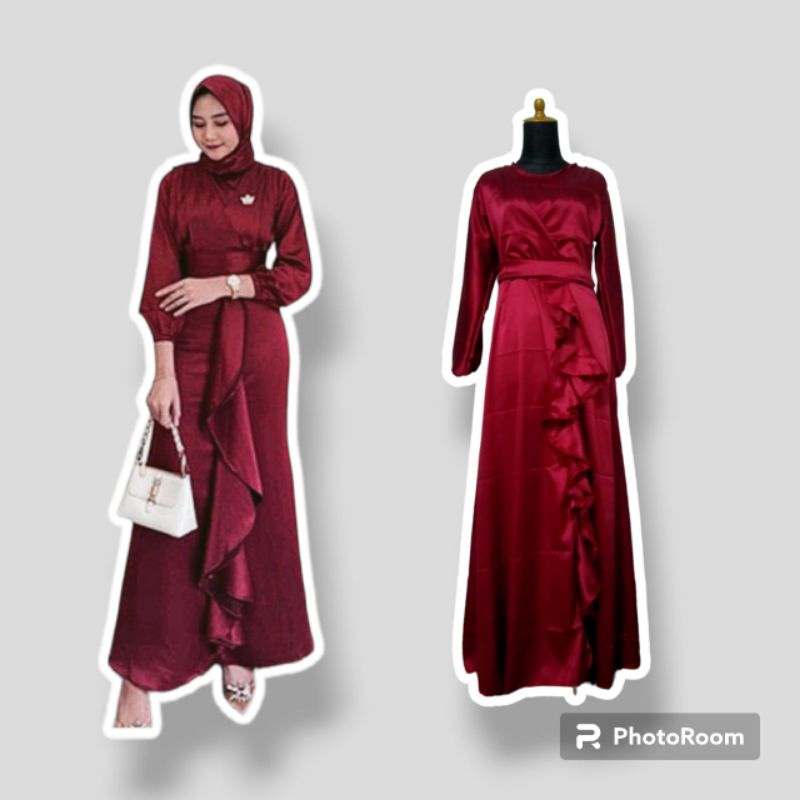 Gamis Perpisahan Gamis Wisuda Gamis Polos Gamis Satin Pesta Mewah