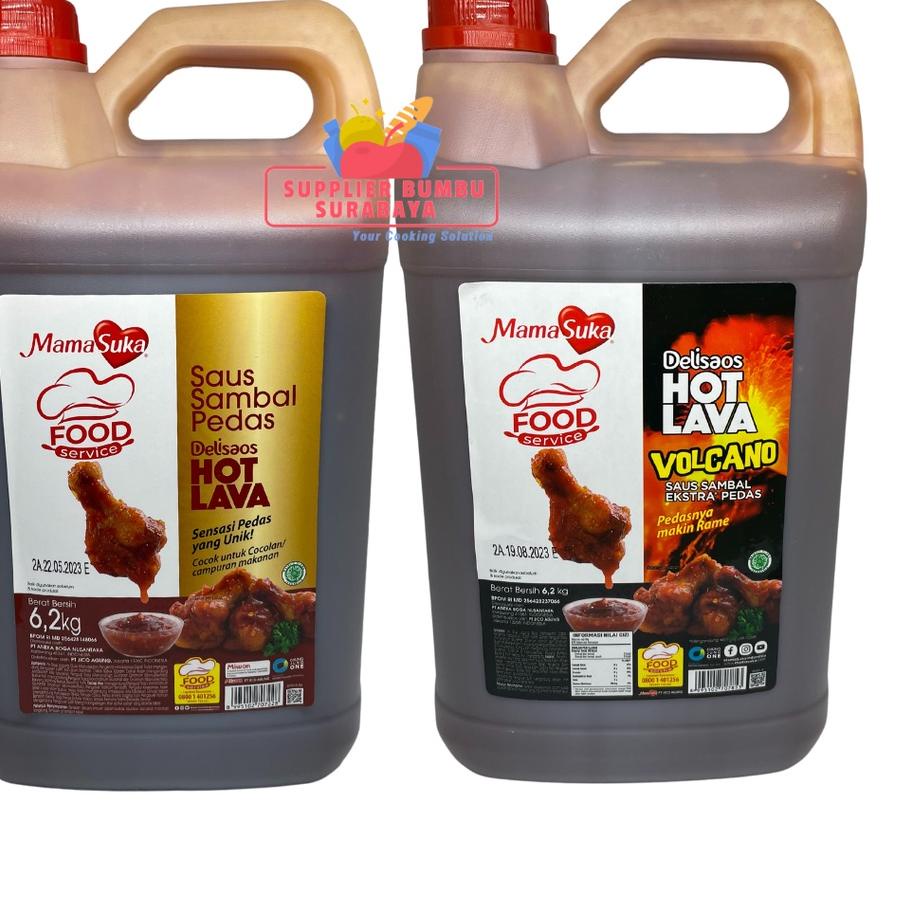 

Promo | FG2 | MamaSuka Delisaos Hot Lava Volcano Sauce Halal Kemasan Jerigen Resto 6.2Kg