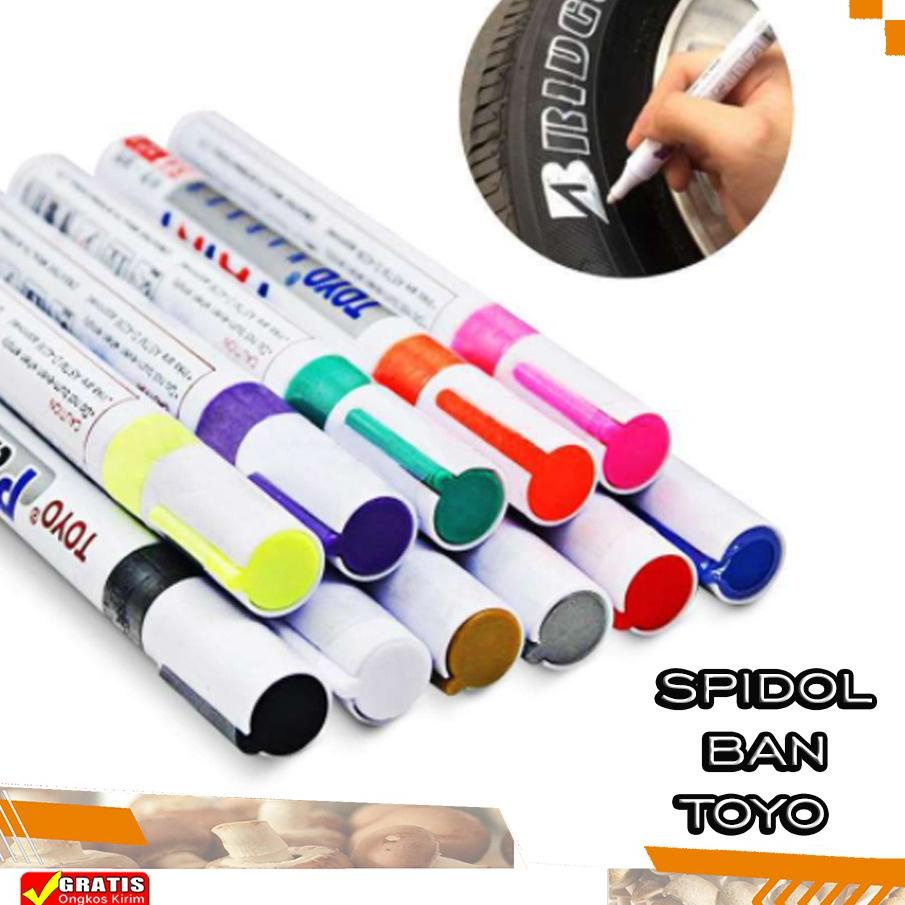 

Terbaru | KF7 | (NCS) COD Spidol Ban Toyo Paint Marker Original Import Warna : Silver Merah Putih Kuning Gold Biru Hitam