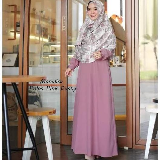 gamis polos syari wolfis monalisa