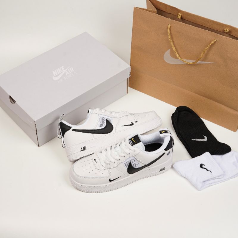 Nike Air Force 1 '07 Low lv8 utility white black unisex 100% Original BNIB mubarak