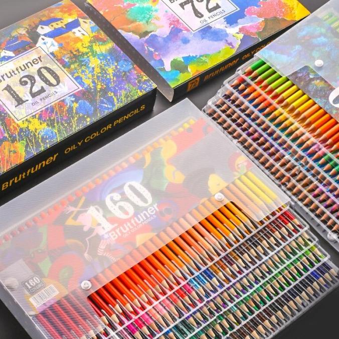 

Pensil Warna Brutfuner Painting Oil Pencil Artist Color Pencil Set 160