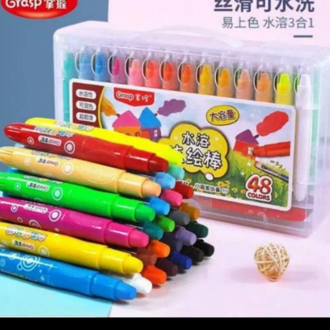 

CRAYON GRASP STICK BESAR ISI 48 WARNA ORIGINAL /KRAYON GRASP