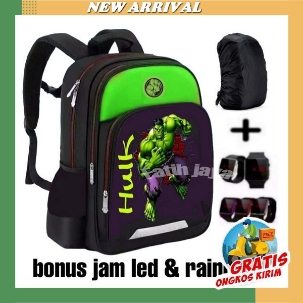 Tas Ransel Sekolah Anak Sekolah Paud / Tk / Sd - Ransel Anak Motif Mobil - Tas Ransel - Ransel Anak 