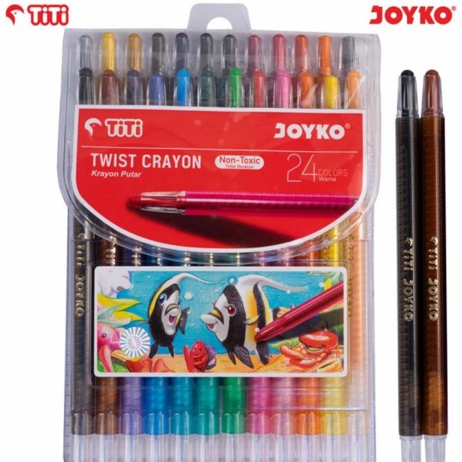 

Twist Crayon Krayon Putar Joyko TiTi TWCR-24S 24 Warna Colors