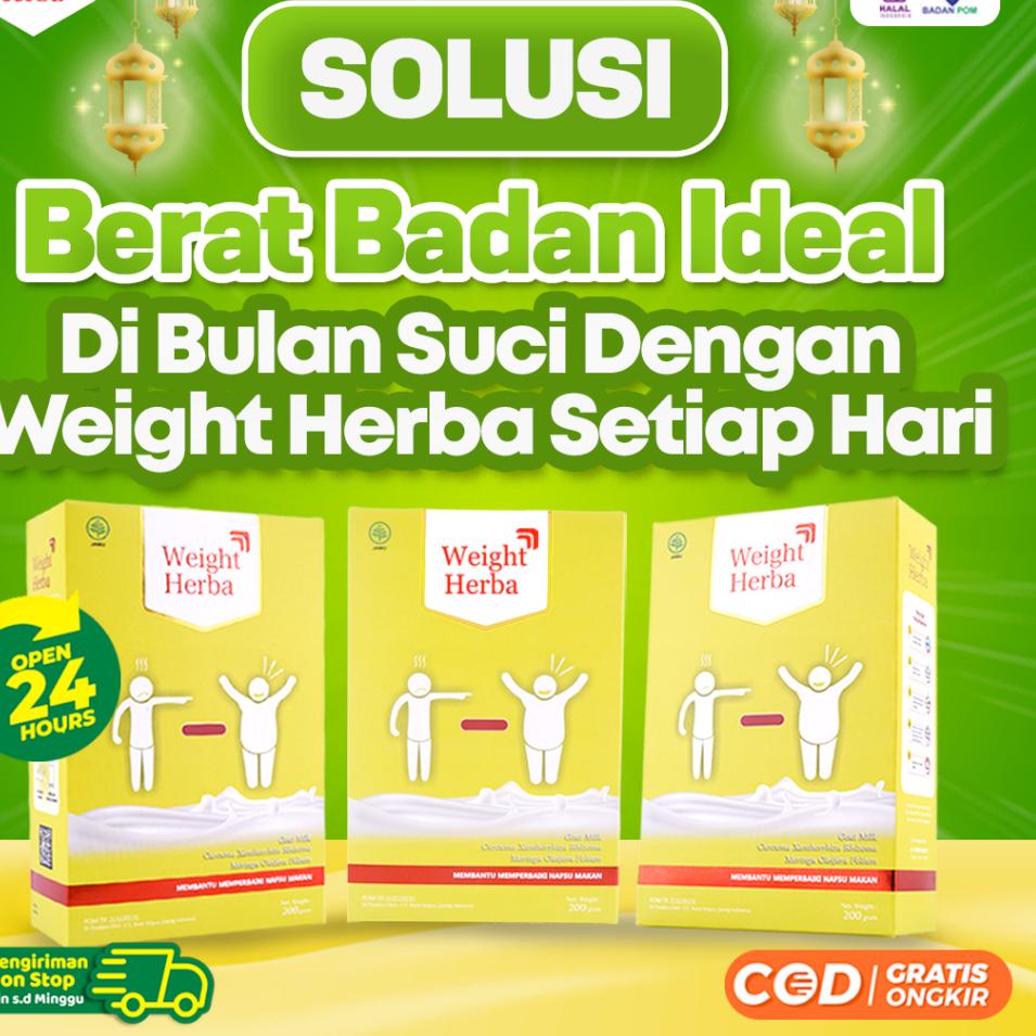 

Import Terlaris [Cod/Bayar Ditempat] Weight Herba Susu Penambah Berat Badan Tanpa Gula Perlancar Saluran Pencernaan grosir