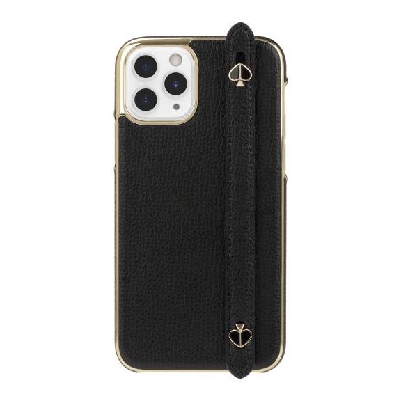 Kate Spade New York Hand Strap Case For Iphone 11 Pro Black Crumbs/Enamel Spade Hardware