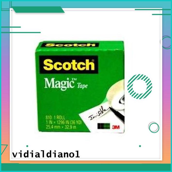 

3M SCOTCH 810 MAGIC TAPE 1 IN X 36 Y BAHAN BERKUALITAS