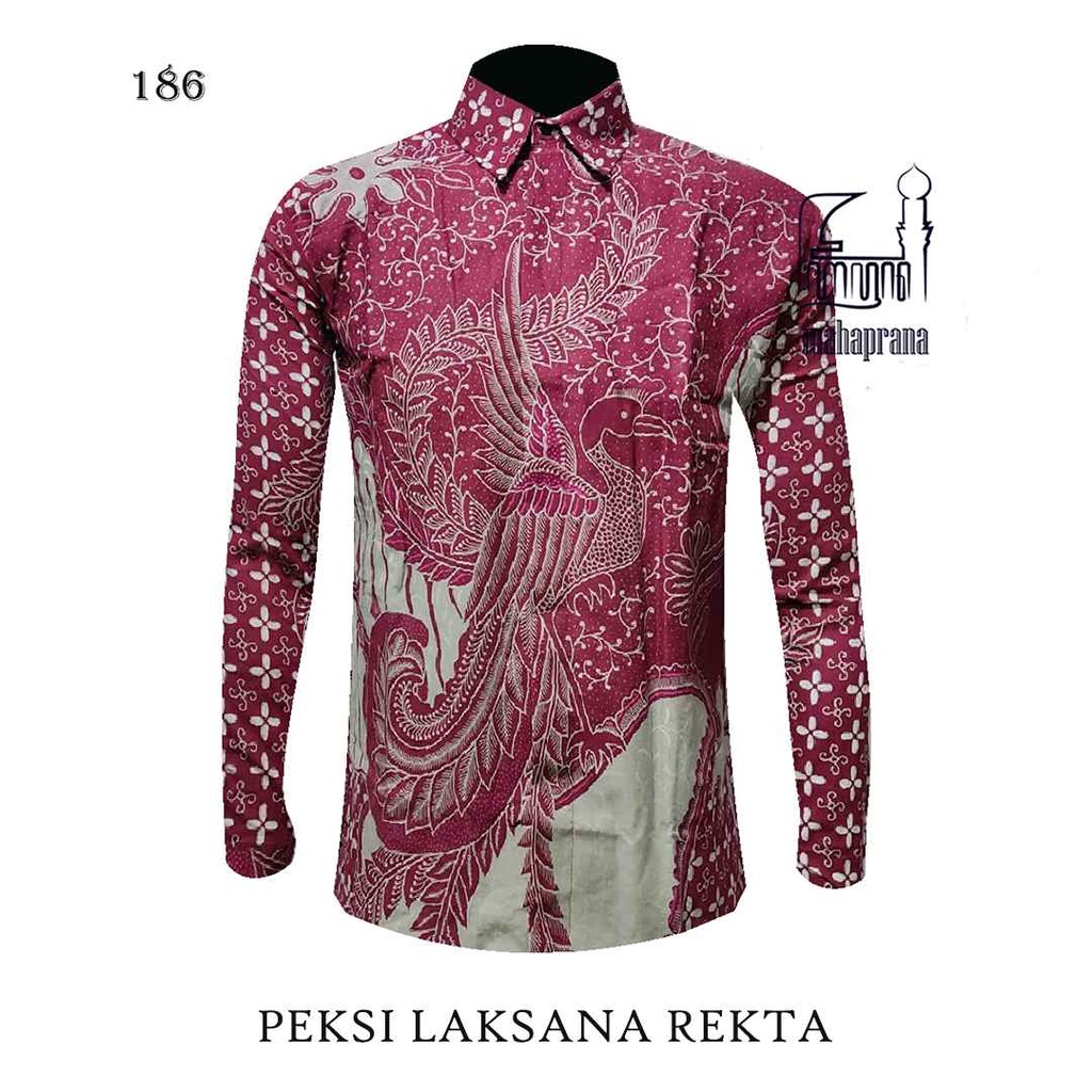 BATIK MAHAPRANA Motif PEKSI LAKSANA REKTA Atasan Kemeja Batik Pria Lengan Panjang Full Furing MHP-186