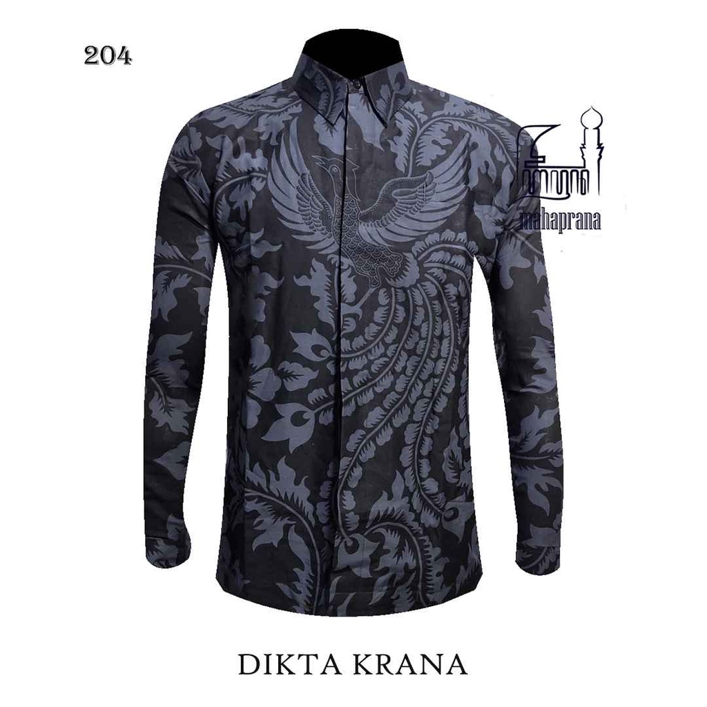 BATIK MAHAPRANA Motif DIKTA KRANA Atasan Kemeja Batik Pria Lengan Panjang Full Furing MHP-204