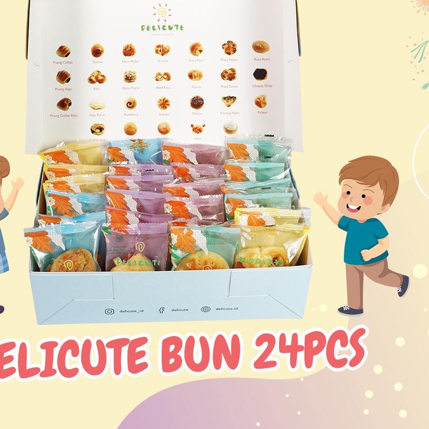 

Promo | KF7 | Roti Delicute Bun isi 24pcs Kemasan Box - Mix Rasa (tidak bisa pilih rasa)