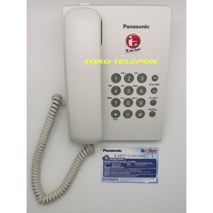 TELEPON PANASONIC / TELEPON RUMAH/TELEPON KANTOR KX-TS505/TS 505 ORIGINAL TERBARU