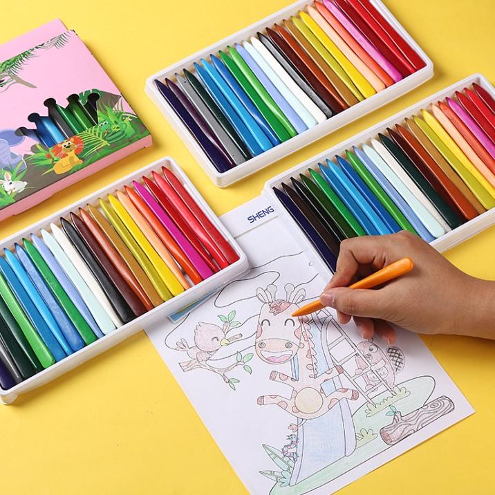 

DISKON !!! Krayon Sekolah 12/24/36Warna Cerah Bentuk segitiga ergonomis tidak beracun bisa dicuci [KODE 9]