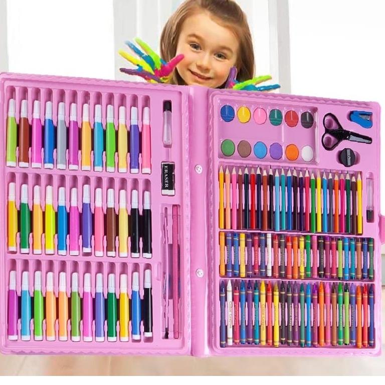

PROMOSI !!! Crayon Set 150 Pcs / Alat Pensil Warna / Alat Menggambar Melukis Anak [KODE 34]