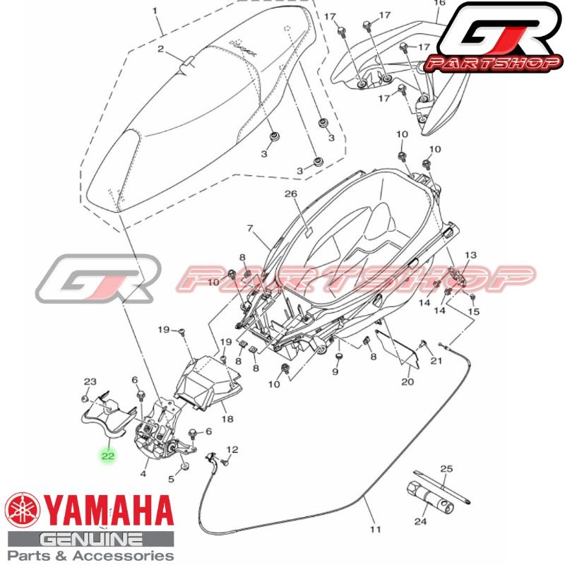 body kasar full set 19 bagian nmax old ori ygp original yamaha body kasar fullset