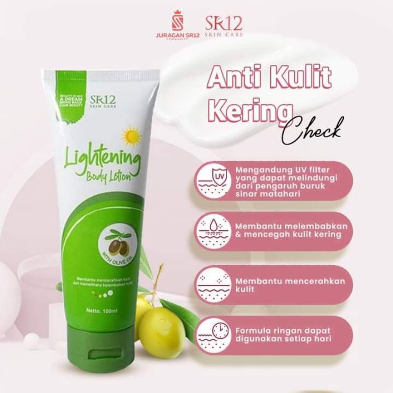 LIGHTENING BODY LOTION SR12/ BODY LOTION/ LOTION SIANG/ SR12