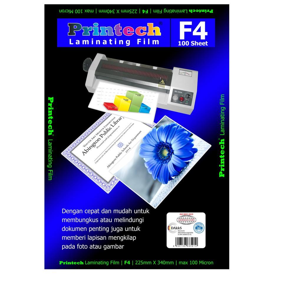 

[TERMURAH !!!] PRINTECH Laminating Film Pouch / Plastik Laminating F4 - 06003 [KODE 87]