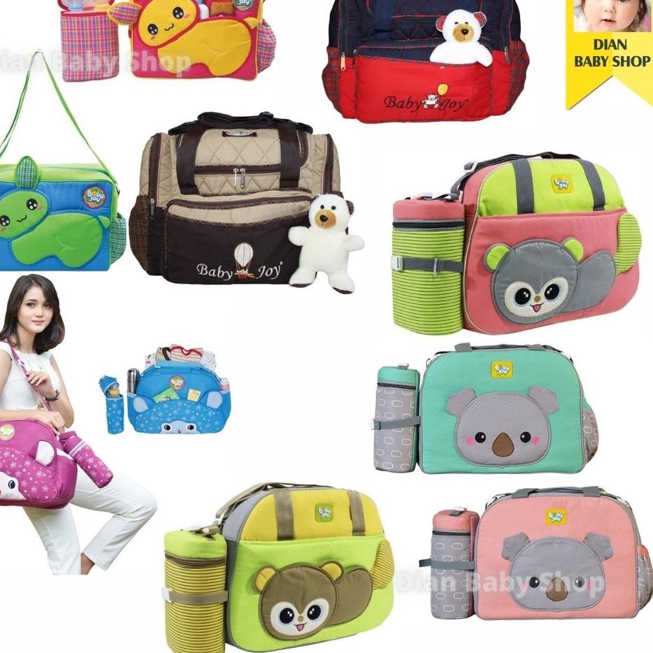 Shipment BABY JOY || Tas Bayi BESAR + Tempat Botol Susu | Perlengkapan Traveling Jumbo . Harga Bersa