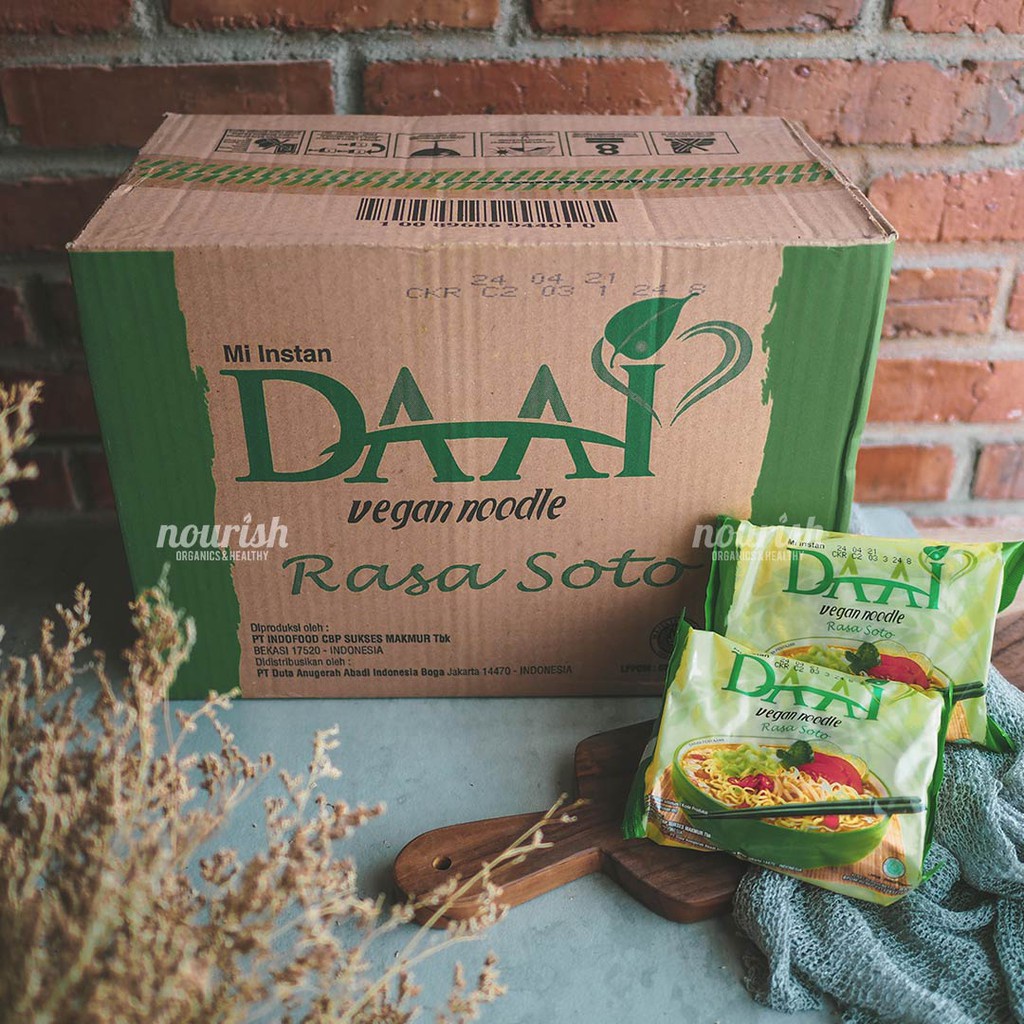 

DAAI, Mie Instan Rasa Soto Vegan NO MSG - 1 Dus ( 40 pcs )-JktBar