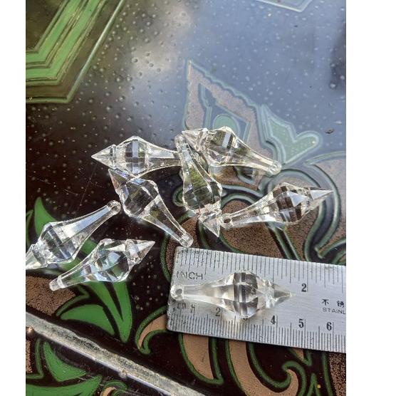 Pilih bandul tombak manik mote kristal akrilik panjang 4,5cm Pusat Diskon