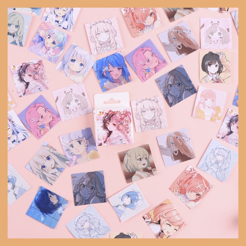 

46 pcs Stiker Anime Kartun Deco Planner DIY Scrapbook